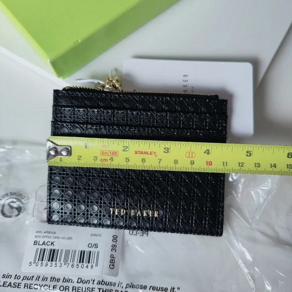 Black leather Ted Baker Card Coin Purse new - Picture 9 of 12